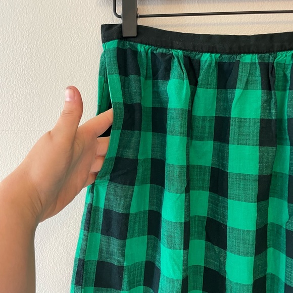 Farm Rio Green and Black Buffalo Check Maxi Skirt - Picture 2 of 6